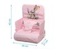 KioKids Chaise haute de voyage pliable rose avec motif lapin pour bébé de 6 à 36 mois - Polyester - Collection Little Sauvages