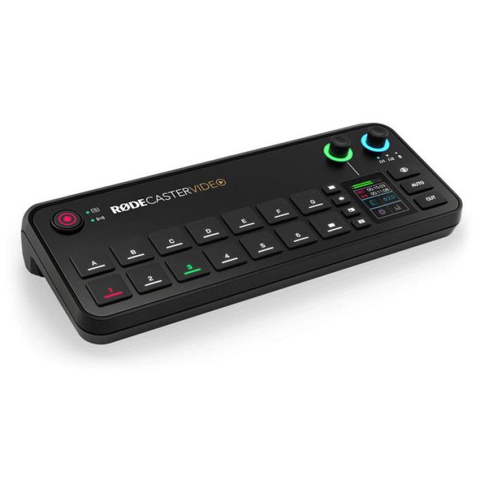 Røde Production Station RODEcaster Video pour le streaming et les podcasts, interface de production audio et vidéo, référence RCV Røde Production Station RODEcaster Video pour le streaming et les podcasts, interface de production audio et vidéo, référence RCV