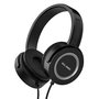 Elbe AU-812-NG Casque audio avec micro - Noir/Gris - Confortable, léger et ajustable pour sessions prolongées