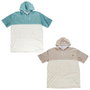 Jet Lag Poncho de Bain Vert/Beige