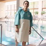 Jet Lag Poncho de Bain Vert/Beige