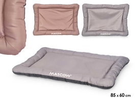 MASCOW Couchette rectangulaire 85x60cm Gris + Marron
