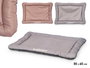 MASCOW Couchette rectangulaire 85x60cm Gris + Marron