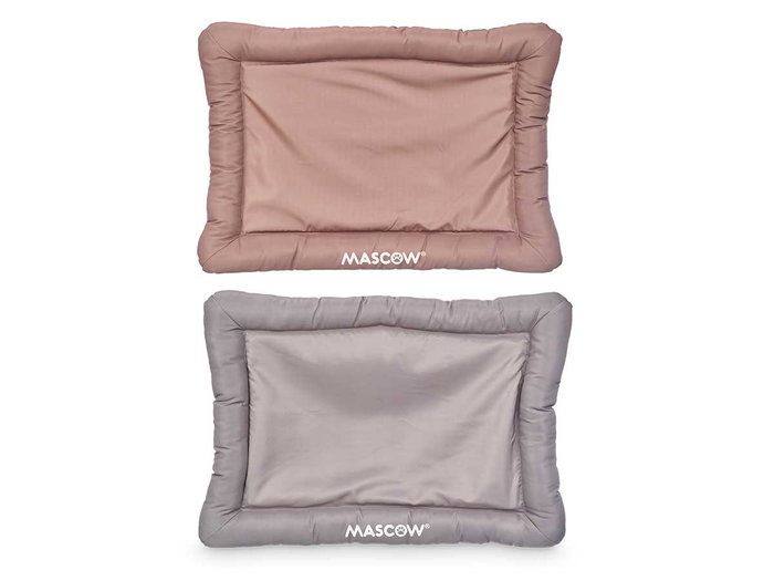 MASCOW Couchette rectangulaire 85x60cm Gris + Marron
