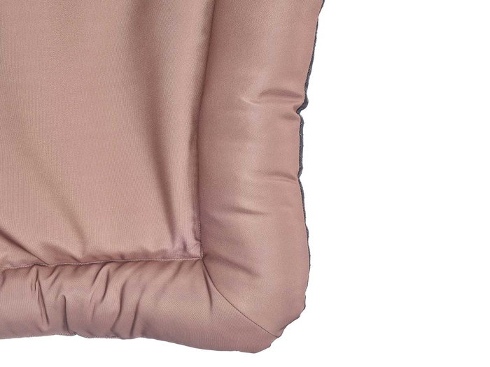 MASCOW Couchette rectangulaire 85x60cm Gris + Marron