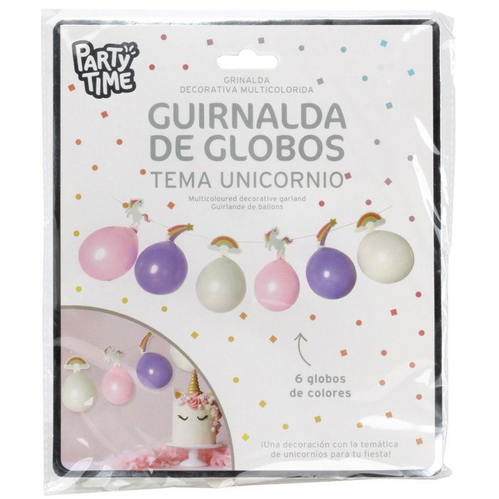 Party Time Guirlande Ballons Licorne Multicolore Party Time Guirlande Ballons Licorne Multicolore
