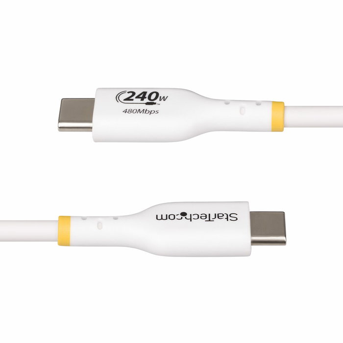 Câble USB Startech USB2EPR2MW Blanc 2 m