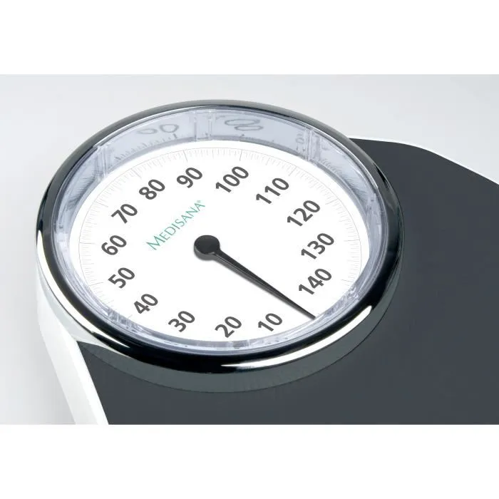 Medisana PSD 4046 Pèse-personne mécanique design rétro chic, Plateau antidérapant, Grande graduation 500g, Portée 150kg