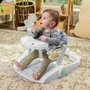 Ingenuity Chaise Haute d'Apprentissage Casi le Zebre - 3 Positions, Tablette avec Jouets, Housse Amovible, Collection Chambray, Pour Bébé