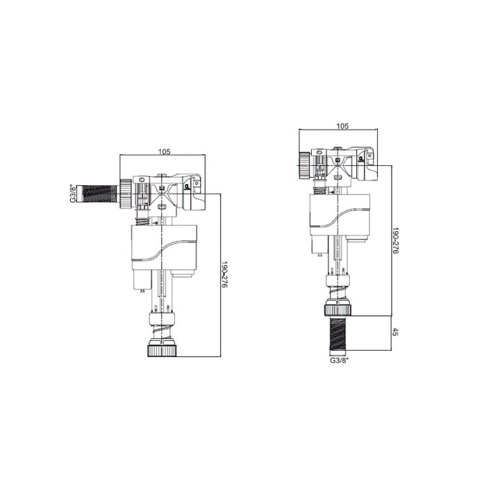 WOLFPACK LINEA PROFESIONAL Robinet flotteur compact double