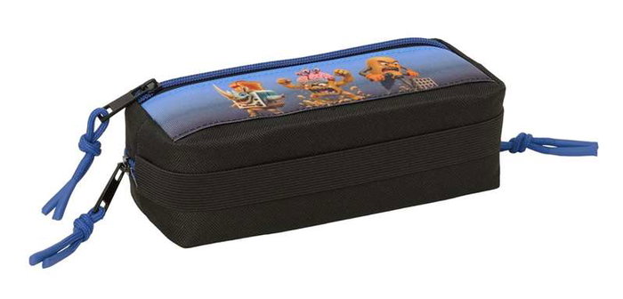 Safta Porte-tout triple petit avec élastique 22 cm, dimensions 22x8.5x6 cm - À partir de 36 mois