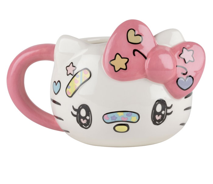 Konix Mug 3D Hello Kitty Blanc et rose 500 ml