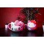 Konix Tasse en céramique Hello Kitty Mug 3D 500 ml Motif Kawaii Blanc et rose Licence officielle
