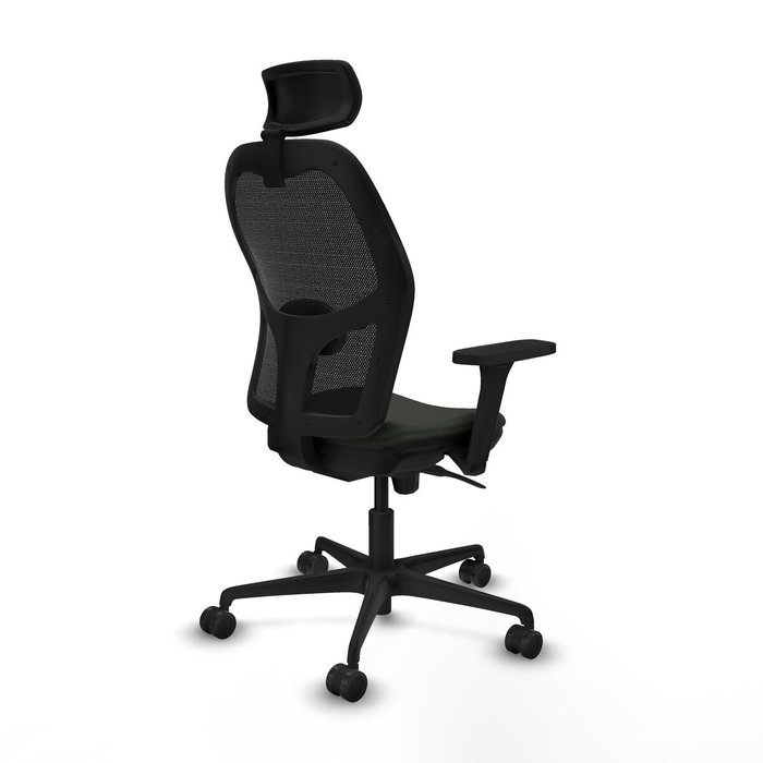 Piqueras y Crespo Chaise de Bureau avec Appui-tête Jorquera 3D036N2 Noir