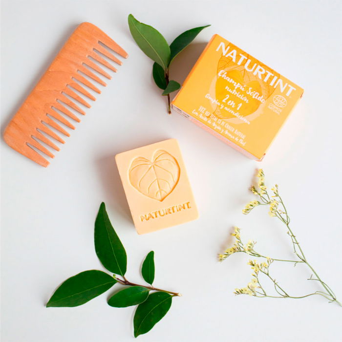 Naturtint Shampoing Solide Réparateur et Brillant aux Huiles d'Argan et de Cacao pour Cheveux Secs et Abîmés - 75g