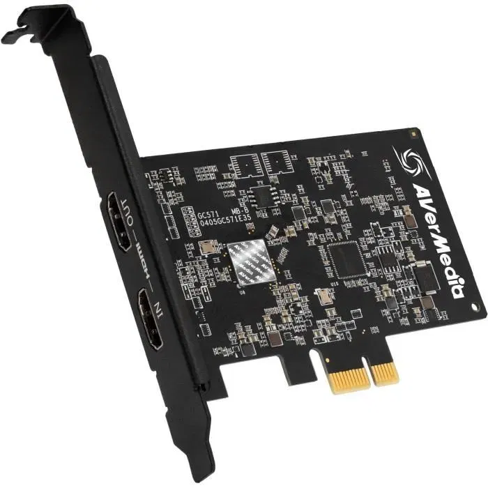 Avermedia Live Streamer Ultra HD GC571 - Carte d'acquisition avec Pass-Through 4K60 VRR pour streaming et capture sur PC (PCIe)