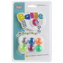 Jeux 2 momes Lot de 6 balles rebondissantes avec confettis