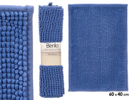 Berilo Tapis de Bain Bleu Marine 40x60 cm en Polyester Recyclé (Set de 12)