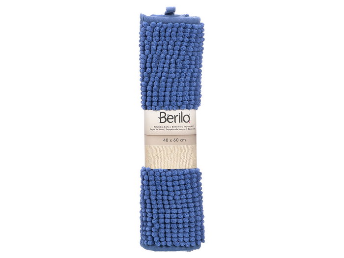 Berilo Tapis de Bain Bleu Marine 40x60 cm en Polyester Recyclé (Set de 12)