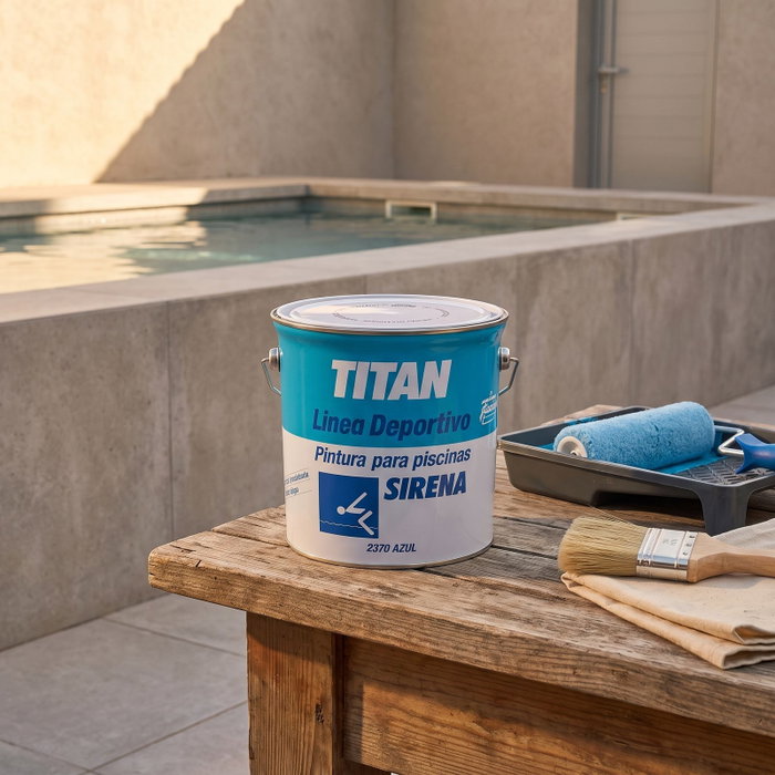TITAN Peinture pour piscine Sirena bleu océan 4L
