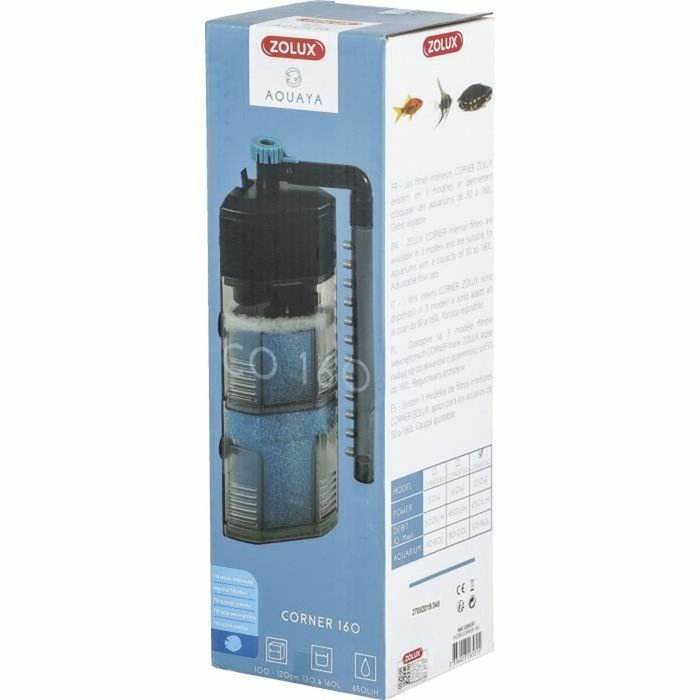 Zolux Filtre intérieur Corner 160 pour aquariums 120 à 160 L