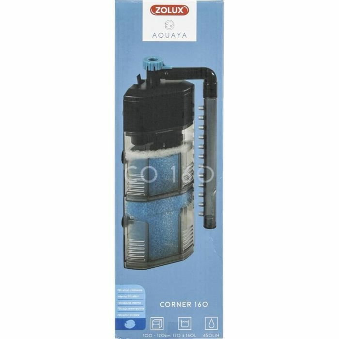 Zolux Filtre intérieur Corner 160 pour aquariums 120 à 160 L