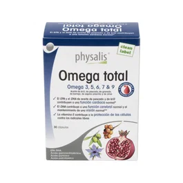 Physalis Omega Total 30 gélules - Complément alimentaire oméga 3 EPA DHA acides gras marins et végétaux