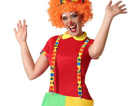 Atosa Bretelles Multicolores pour Déguisement de Clown ou Animateur