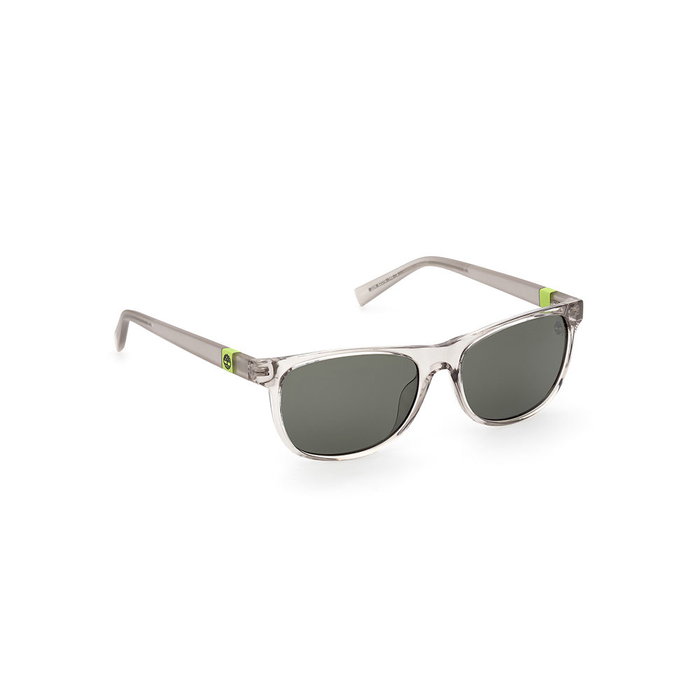 Timberland Lunettes de soleil TB9327 pour homme, monture grise, verres verts, 140mm