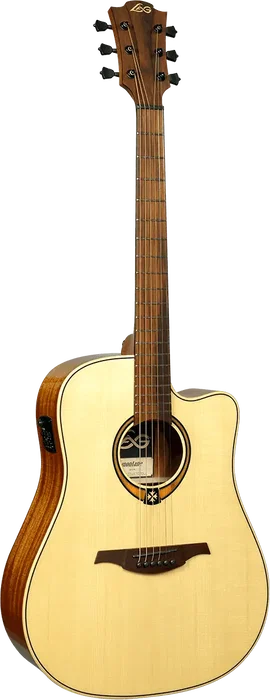 LAG Guitare Acoustique Tramontane 88 Dreadnought Cutaway A/E - Naturel