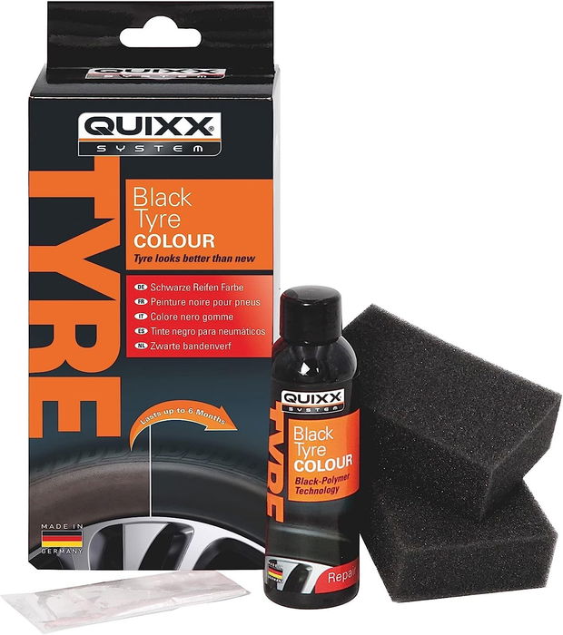 Quixx QQ10192 Kit De Restauration De Pneus Noir, 8-12 Pneus, Résistant Aux UV