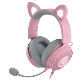Razer Casque Audio Gamer Kraken Kitty V2 Pro, avec éclairage RGB personnalisable, micro Rétractable, RZ04-04510200-R3M1, Rose