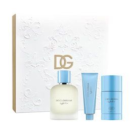 Dolce & Gabbana Light Blue Homme Coffret Eau de Toilette 100ml, Gel Douche 50ml et Déodorant 75ml