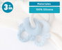 KioKids Mordedor en Silicona pour Bébé - Jouet de Dentition à Mordre Clés Bleu et Gris, 100% Silicone Sans BPA, +3 Mois