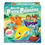 Ravensburger 20991 - Jeu de société 'Allez les P'tits Poissons' pour enfants dès 3 ans - Jeu de course avec bateau à assembler et figurines en bois - Reconnaissance des couleurs