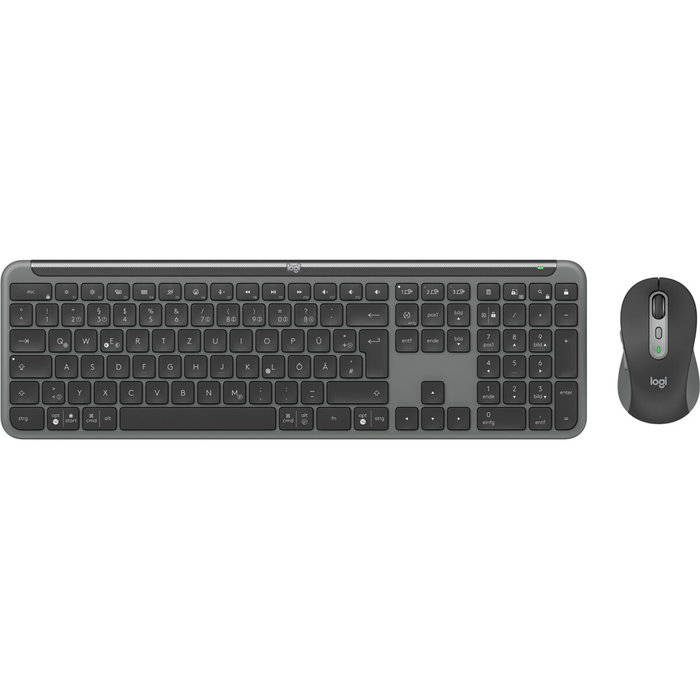 Logitech Signature Slim MK950 pour Business - Ensemble clavier et souris sans fil Graphite QWERTZ Allemand