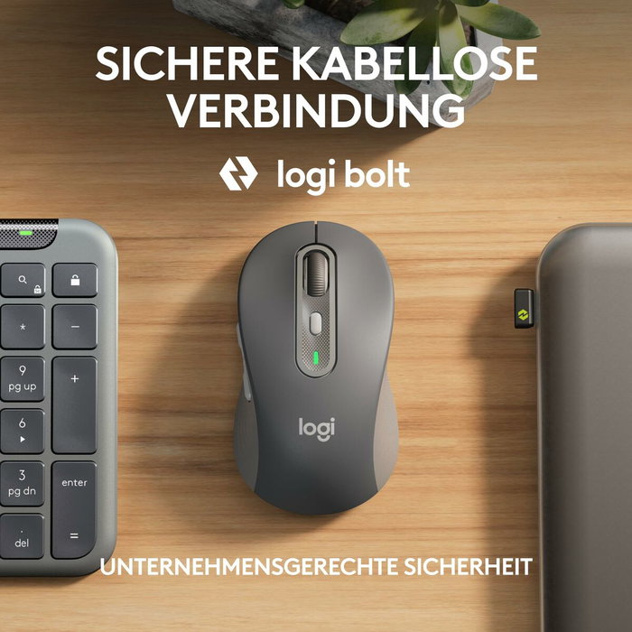 Logitech Signature Slim MK950 pour Business - Ensemble clavier et souris sans fil Graphite QWERTZ Allemand