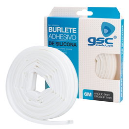 GSC Evolution Burlete de silicona adhesivo 9mm 6M Blanco