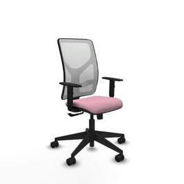 PIQUERAS Y CRESPO Chaise Motilla Synchro Rose et Blanc
