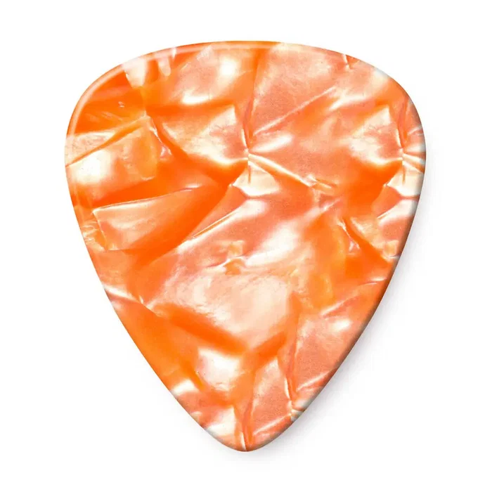 Dunlop Pack 12 Picks Genuine Celluloid Orange Perlé Heavy