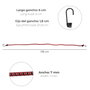 WOLFPACK LINEA PROFESIONAL Lot de 2 tendeurs élastiques en caoutchouc avec crochets, 1 m