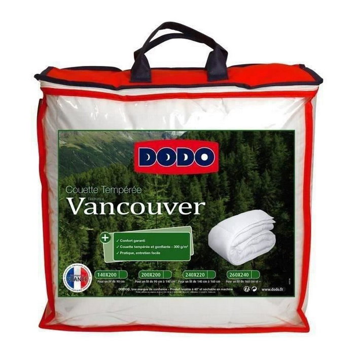 Dodo Couette Tempérée Vancouver Blanc 240 x 260 cm