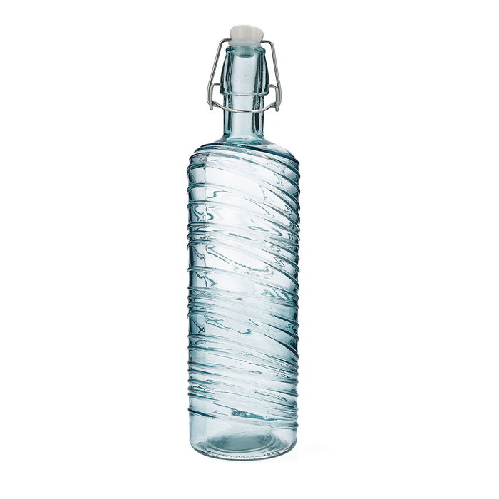 Quid Bouteille Mesa Vidrio avec Tapón Aire 1 L (12 Unités) en Verre Turquesa