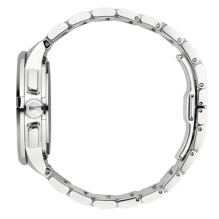 Gucci YA101204 avec cadran noir et bracelet gris