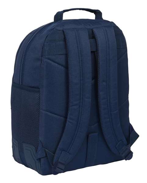 Safta Blackfit8 Authentic, Sac à dos double convertible avec roulettes et poignée télescopique, Trolley, 32 x 42 x 15 cm, Noir