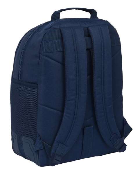 Safta Blackfit8 Authentic, Sac à dos double convertible avec roulettes et poignée télescopique, Trolley, 32 x 42 x 15 cm, Noir