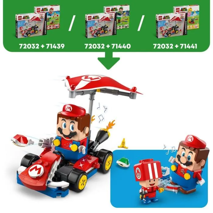 LEGO Super Mario Mario Kart 72032 Kart Standard avec Figurine Toad - Jouet Construction et Course Enfants 7 Ans