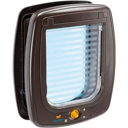 Ferplast Chatière Swing - Plastique pour chat et chien - 4 positions - Dimensions 26.2 x 10.2 x 31.2 cm - Marron - Usage extérieur