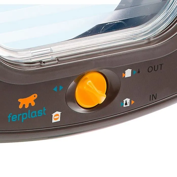 Ferplast Chatière Swing - Plastique pour chat et chien - 4 positions - Dimensions 26.2 x 10.2 x 31.2 cm - Marron - Usage extérieur