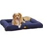 Kerbl Corbeille Jerome 75 × 60 × 10 cm Bleu foncé / Cognac pour chien moyen